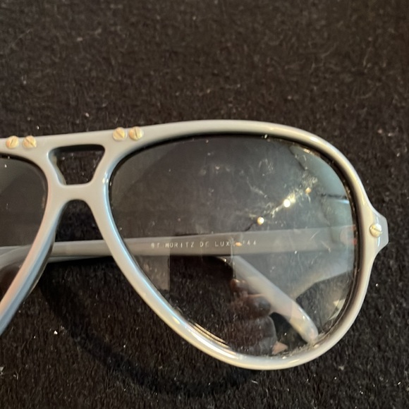 JONES DESIGN PILOT SUNGLASSES, grey plastic frame, made in France, - Picture 8 of 8
